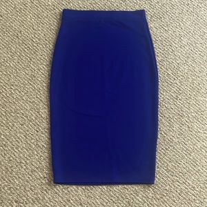 Cobalt Blue Midi Skirt